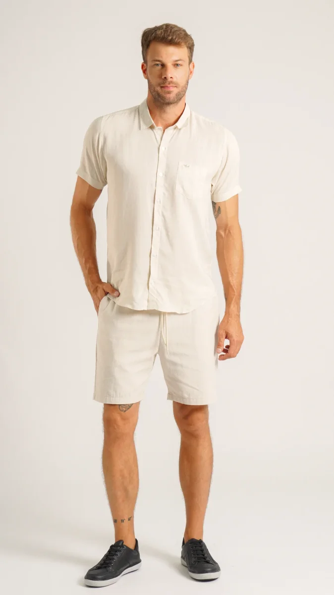 Bermuda Cotton Flamê - Bege - Image 3